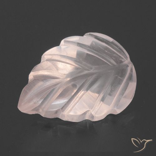 2.73ct Natürlicher Sehr helles Rosenrosa Rosenquarz, Blumen-Schliff, Transparent