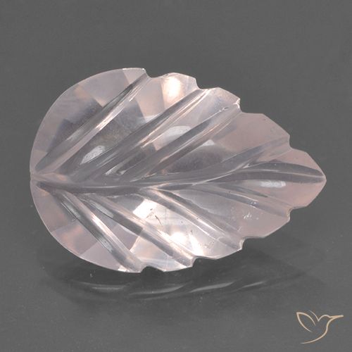 2.93ct Natürlicher rose-rosa Rosenquarz, Blumen-Schliff, Transparent