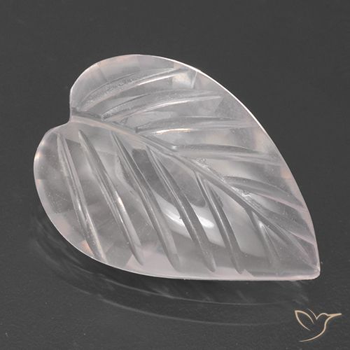 2.79ct Natürlicher Sehr helles Rosenrosa Rosenquarz, Blumen-Schliff, Transparent