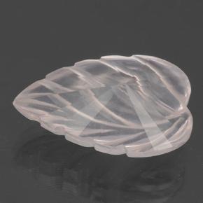 3,94 ctw natürlicher rosafarbener Rosenquarz, Blumenschliff, Transparent