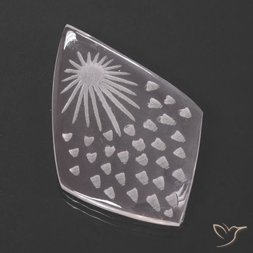 18.46ct Natürlicher Farblos Rosenquarz, Fantasie, Transparent