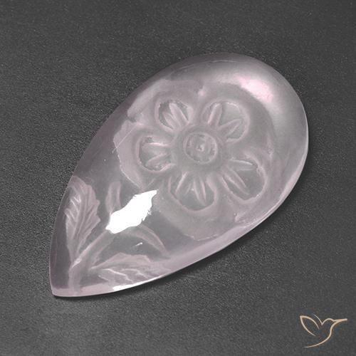 13.62ct Natürlicher Sehr helles Rosa Rosenquarz, Birnenform, Transparent