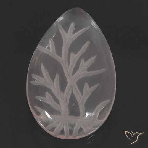 10.17ct Natürlicher Farblos Rosenquarz, Birnenform, Transparent