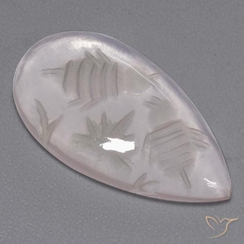6.13ct Natürlicher Weiß Rosenquarz, Birnenform, Transparent
