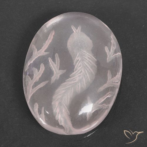 16.91ct Natürlicher hellrosa Rosenquarz, Oval, Transparent