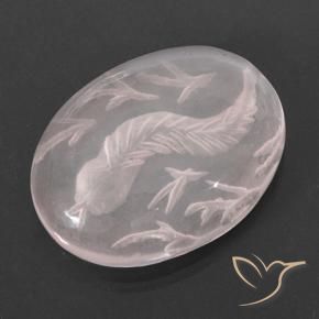 9,17 ctw natürlicher hellrosa Rosenquarz, Oval, Transparent
