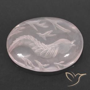 9,17 ctw natürlicher hellrosa Rosenquarz, Oval, Transparent