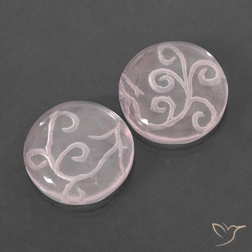 18.75 ct natürliche hellrose-rosa Rosenquarz-Edelsteine, Runden, Transparent