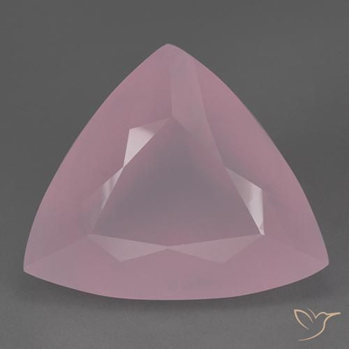 87.19ct Natürlicher Königslila Rosa Rosenquarz, Trillion, Transparent