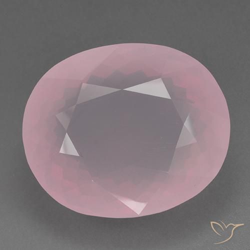 89.42ct Natürlicher Mittelrosa Rosa Rosenquarz, Oval, Transparent