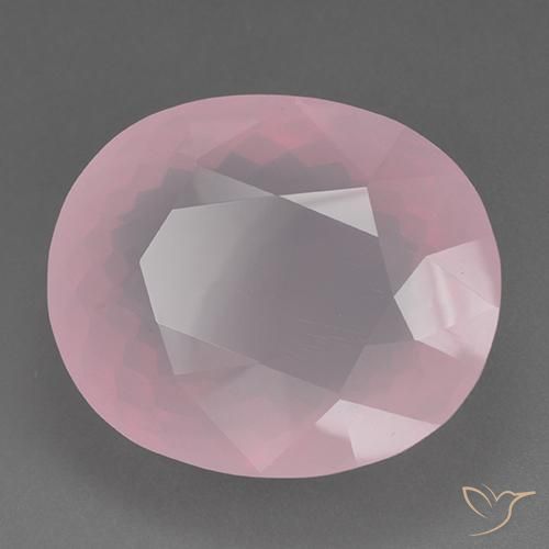 9,17 ctw natürlicher Mittelrosa Rosa Rosenquarz, Oval, Transparent