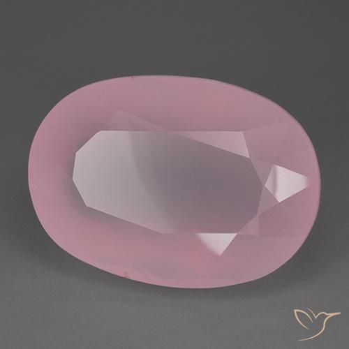 9,17 ctw natürlicher Mittel-Dunkelrosa Rosenquarz, Oval, Transparent