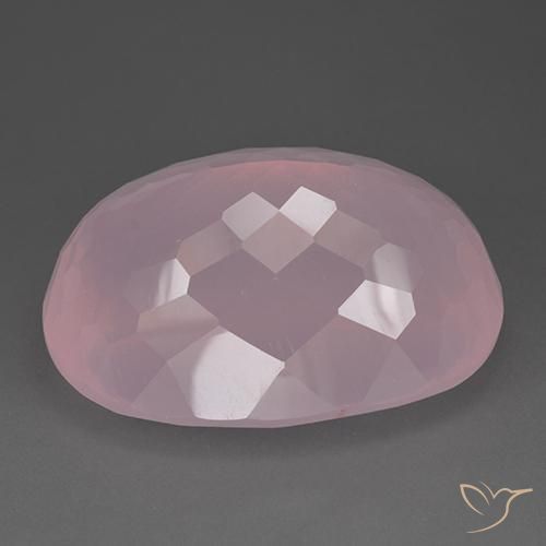9,17 ctw natürlicher Mittel-Dunkelrosa Rosenquarz, Oval, Transparent