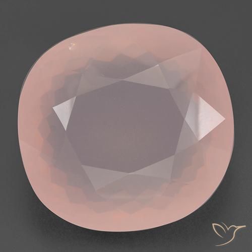 110.88ct Natürlicher hellrosa Rosenquarz, Kissen, Transparent