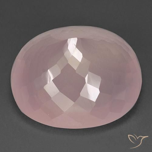 9,17 ctw natürlicher hellrosa Rosenquarz, Oval, Transparent