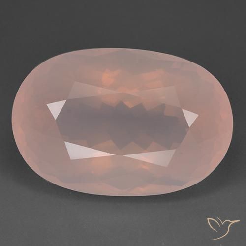 95.79ct Natürlicher Blush Rosa Rosenquarz, Oval, Transparent