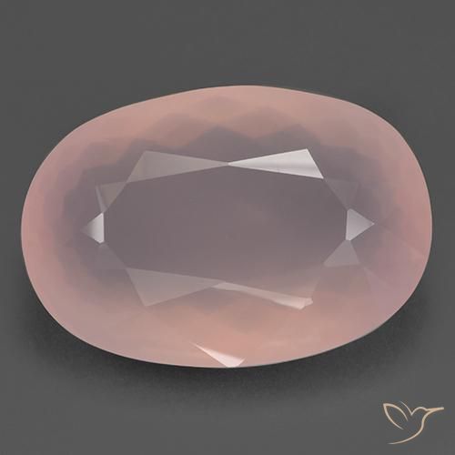 93.65ct Natürlicher Flamingorosa Rosenquarz, Oval, Transparent