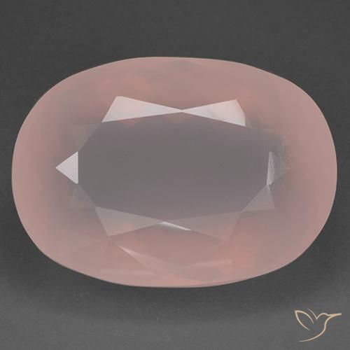 115.62ct Natürlicher hellrosa Rosenquarz, Oval, Transparent