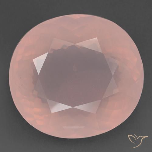 127.53ct Natürlicher Flamingorosa Rosenquarz, Oval, Transparent