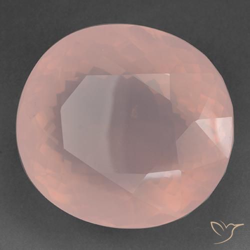 9,17 ctw natürlicher Flamingorosa Rosenquarz, Oval, Transparent