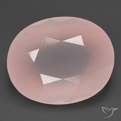 153.32ct Natürlicher Blush Rosa Rosenquarz, Oval, Transparent