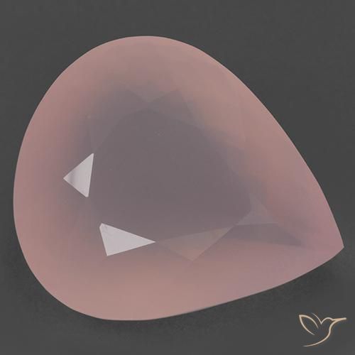 104.89ct Natürlicher Mittelrosa Rosenquarz, Birnenform, Lichtdurchlässig