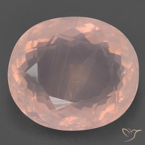 99.32ct Natürlicher hellrosa Rosenquarz, Oval, Transparent