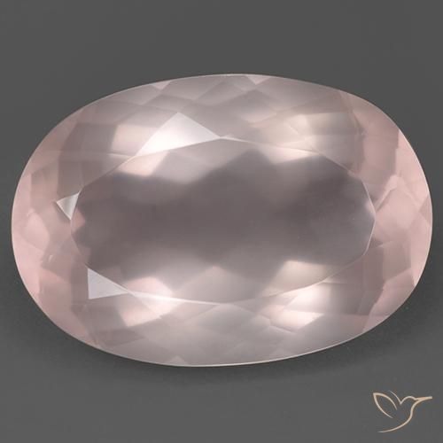 108.15ct Natürlicher Helles Korallenrosa Rosenquarz, Oval, Transparent
