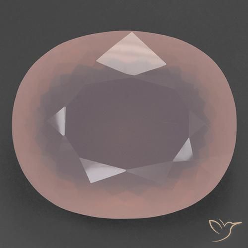 243.58ct Natürlicher rose-rosa Rosenquarz, Oval, Transparent