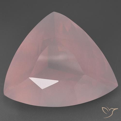 55.03ct Natürlicher Korallenrosa Rosenquarz, Trillion, Transparent