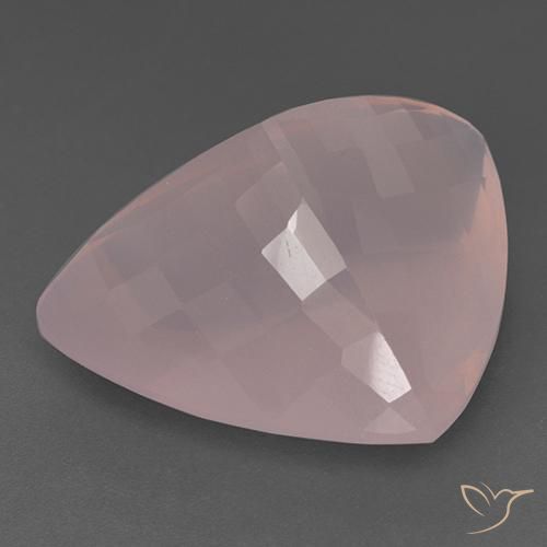 9,17 ctw natürlicher Korallenrosa Rosenquarz, Trillion, Transparent