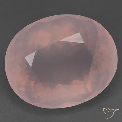 51.41ct Natürlicher Mittelrosa Rosenquarz, Oval, Transparent
