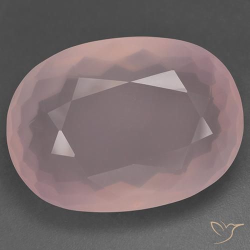 48.51ct Natürlicher Mittelrosa Rosenquarz, Oval, Transparent