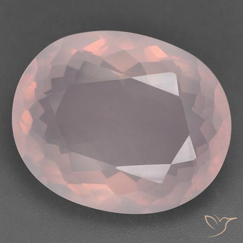 24.14ct Natürlicher rose-rosa Rosenquarz, Oval, Transparent