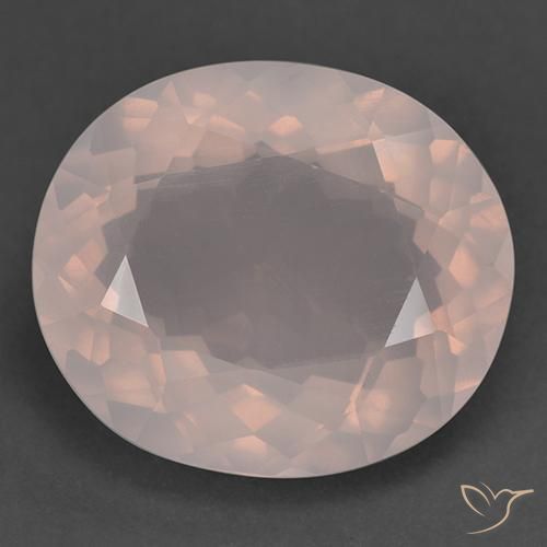 25.35ct Natürlicher hellrosa Rosenquarz, Oval, Transparent