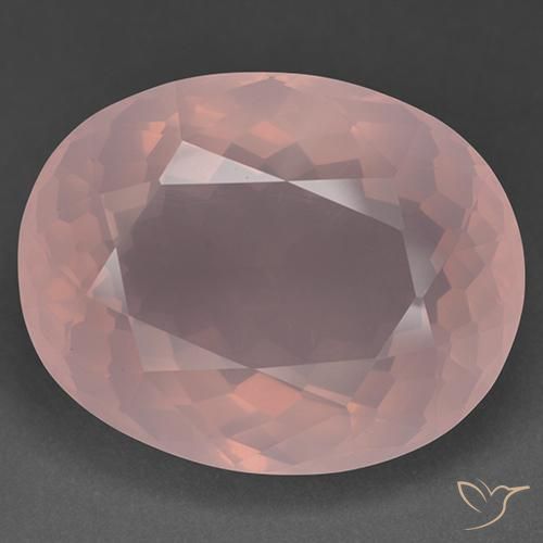 56.48ct Natürlicher rose-rosa Rosenquarz, Oval, Transparent