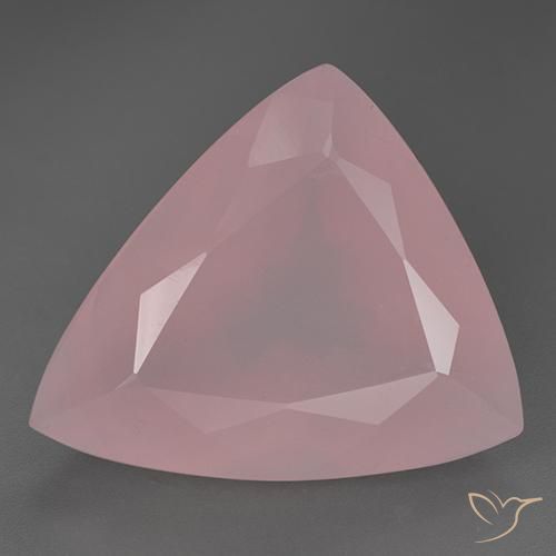 55.58ct Natürlicher Rosa Ton Rosenquarz, Trillion, Transparent