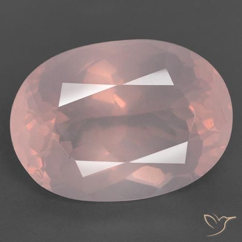 28.05ct Natürlicher Lebhaftes Rosa Rosenquarz, Oval, Transparent