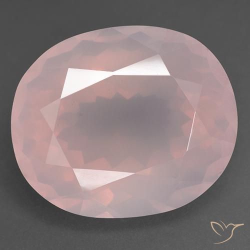 9,17 ctw natürlicher hellrosa Rosenquarz, Oval, Transparent