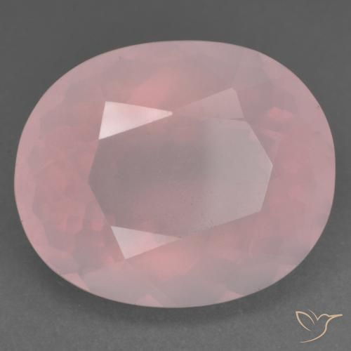 9,17 ctw natürlicher Mittelrosa Rosenquarz, Oval, Transparent