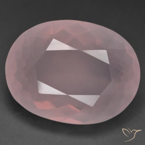 41.36ct Natürlicher Mittelrosa Rosenquarz, Oval, Transparent