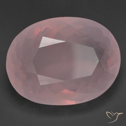 9,17 ctw natürlicher Mittelrosa Rosenquarz, Oval, Transparent