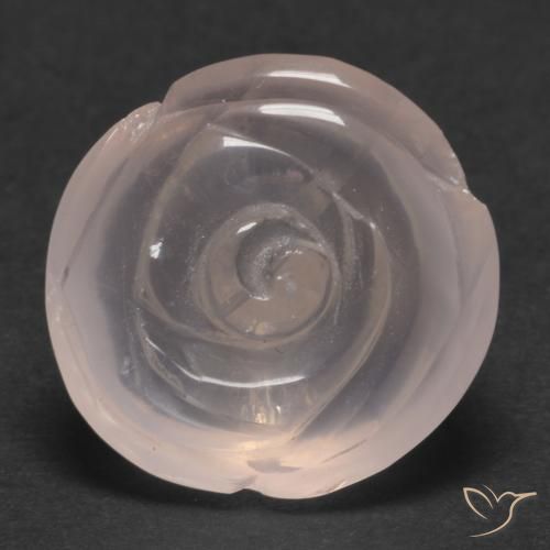 17.48ct Natürlicher Flamingorosa Rosenquarz, Blumen-Schliff, Lichtdurchlässig