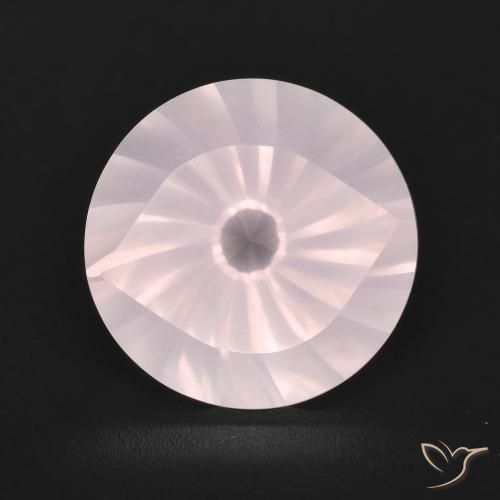 5.59ct Natürlicher hellrosa Rosenquarz, Runden, Transparent
