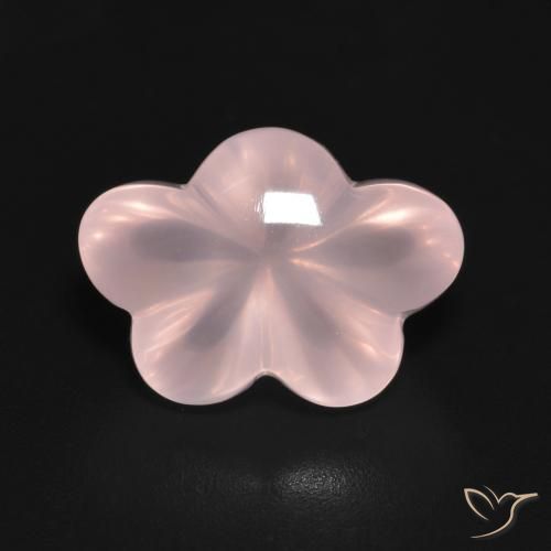 6.35ct Natürlicher rose-rosa Rosenquarz, Blumen-Schliff, Transparent