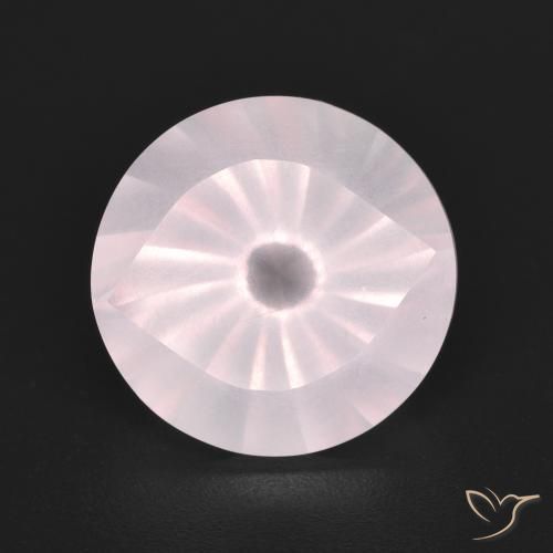 5.64ct Natürlicher Sehr helles Rosa Rosenquarz, Runden, Transparent