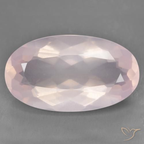 29.20ct Natürlicher hellrose-rosa Rosenquarz, Oval, Transparent