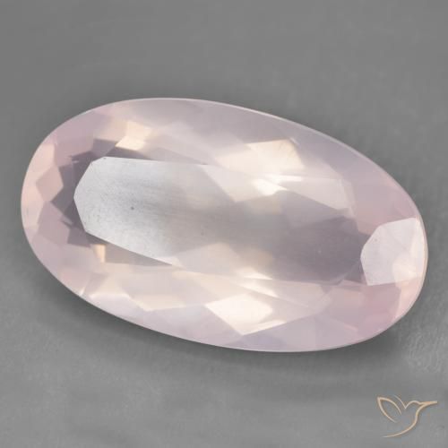 9,17 ctw natürlicher hellrose-rosa Rosenquarz, Oval, Transparent