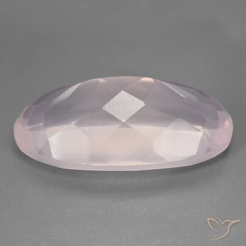 9,17 ctw natürlicher hellrose-rosa Rosenquarz, Oval, Transparent