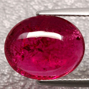 5,88 ctw natürlicher roter Rubellit, Transparent, Transparent / Lichtdurchlässig